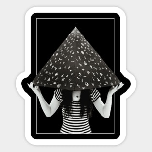 Pyramid Girl Sticker